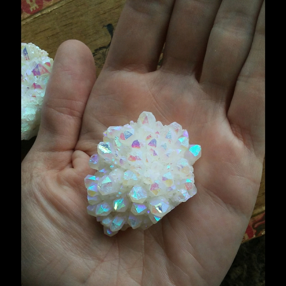 💖💜Aura Quartz Crystal Cluster - S - Picture 8 of 14